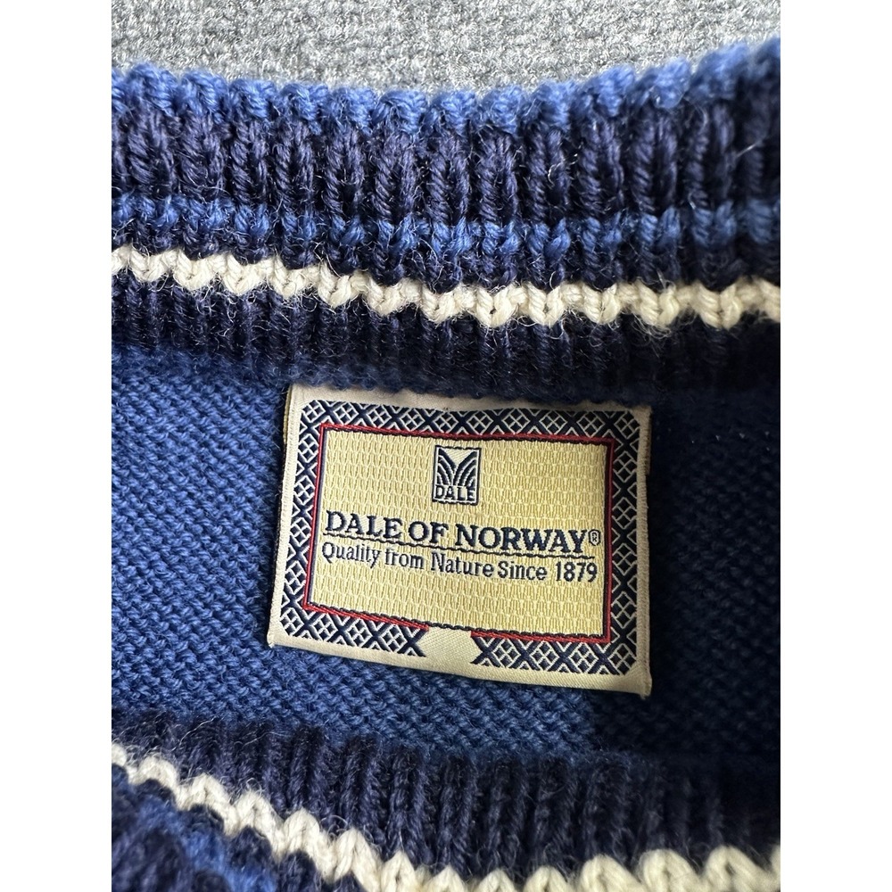 Mens Dale of Norway Nordic Wool Sweater Blue Made in Norway, Size M - Picture 3 of 7